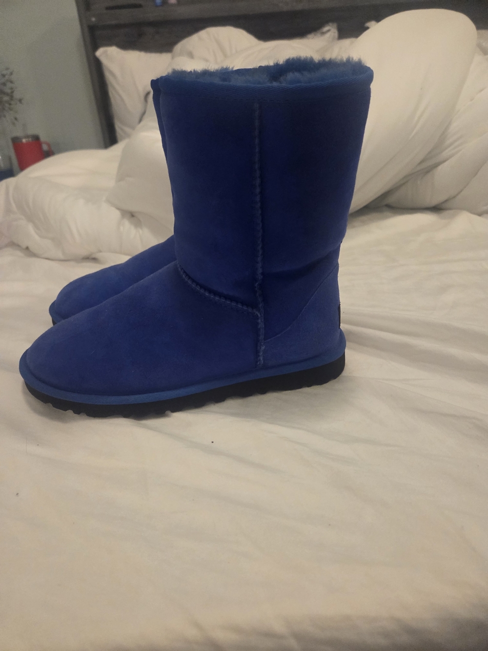 UGG Classic Mid-Calf Suede Boots in Vibrant Blue